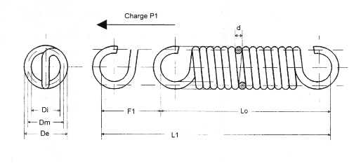 Ressort de traction ø 35mm longueur totale 420mm fil ø 5mmFagor 12024948  Z71052800